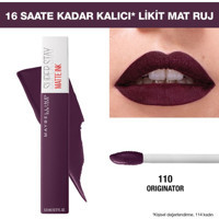 Maybelline New York Stay Mat Ink City 110 Mat Likit Fırçalı Ruj