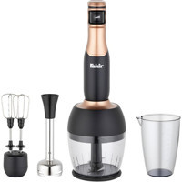 Fakir Speed Lucca 500 ml Plastik Hazneli Turbolu 4 Bıçaklı 4'lü Blender Seti Siyah