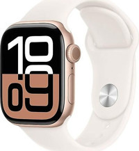 Apple Watch Series 10 GPS + Cellular WatchOS Su Geçirmez 42 mm Roze Altın Alüminyum Kasa ve Bulut Pembesi Kauçuk Kordon Dikdörtgen Unisex Akıllı Saat