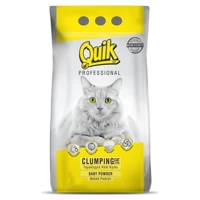 Quik Pudra Kokulu Topaklanan İnce Taneli Bentonit Kedi Kumu 4x5 lt