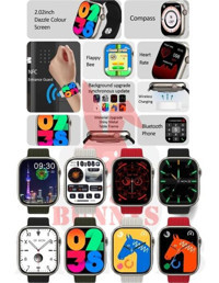 Rabbit Store Watch 9 Pro Android 45 mm Silikon Örgü Kordon Oval Unisex Akıllı Saat Beyaz