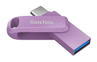 Sandisk Dual Drive Go Çift Taraflı USB 3.2 Type A-Type C 64 GB Flash Bellek Mor