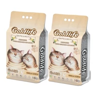 Goldlife Vanilya Kokulu Topaklanan İnce Taneli Bentonit Kedi Kumu 2x10 lt