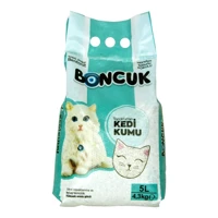 Boncuk Marsilya Sabunu Kokulu Topaklanan İnce Taneli Bentonit Kedi Kumu 5 lt