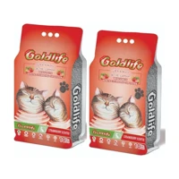 Goldlife Çilek Kokulu Topaklanan İnce Taneli Aktif Karbonlu Bentonit Kedi Kumu 2x10 lt