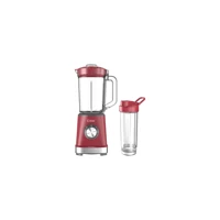 Kiwi Premium 600 ml Buz Kırıcılı Turbolu 4 Bıçaklı Kişisel İkili Standlı Blender Kırmızı