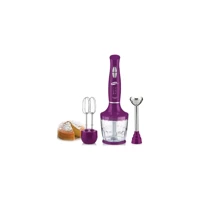 Goldmaster Yasemin 3 ın 1 800 ml Plastik Hazneli Turbolu 3'lü Blender Seti Mor