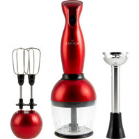 Karaca Pro- 1000 ml Plastik Hazneli 4 Bıçaklı 3'lü Blender Seti Kırmızı