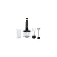 Arnica Panna GH21561 1300 ml Plastik Hazneli Turbolu Çift Bıçaklı 3'lü Blender Seti Siyah