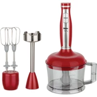 Fakir Taffy 1500 ml Plastik Hazneli Turbolu 4 Bıçaklı Blender Seti Kırmızı