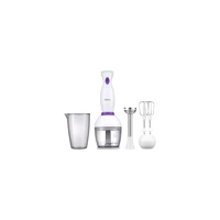Regal Rebs 500 ml Plastik Hazneli Turbolu Çift Bıçaklı 4'lü Mini El Blender Beyaz