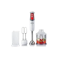 Arnica GH21591 1200 ml Plastik Hazneli Turbolu Çift Bıçaklı 3'lü Blender Seti Beyaz