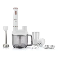 King Bodie 1500 ml Plastik Hazneli Turbolu 4 Bıçaklı Blender Seti Beyaz