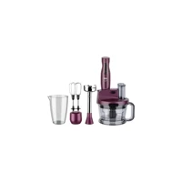 Fakir Mr Chef Quadro 1500 ml Plastik Hazneli Turbolu 4 Bıçaklı Blender Seti Mor
