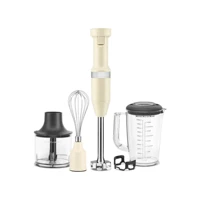 Kitchenaid 800 ml Turbolu 4 Bıçaklı 3'lü Mini El Blender Krem