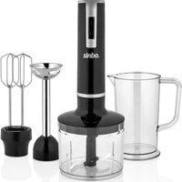 Sinbo 2000 ml Çift Bıçaklı 4'lü Blender Seti Siyah