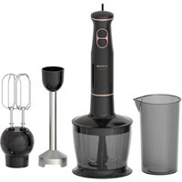 Sunny Melodi 500 ml Plastik Hazneli Turbolu 4 Bıçaklı El Blender Siyah
