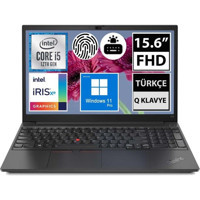 Lenovo Thinkpad E15 21E6006RTX09 Harici Intel Iris Xe Graphics Eligible Intel Core i5 1235U 16 GB Ram 512 GB SSD 15.6 inç Full HD Windows 11 Pro Laptop