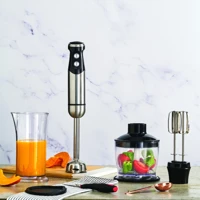 Karaca 500 ml Plastik Hazneli Buz Kırıcılı Turbolu 4 Bıçaklı Blender Seti Gri