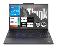 Lenovo Thinkpad E16 Gen 1 21JQS1TTZX019 Harici Intel Iris Xe Graphics Eligible Intel Core i5 1335U 40 GB Ram 512 GB SSD 16 inç WUXGA Windows 11 Pro Laptop