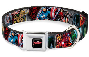 Buckle-Down Marvel Avengers Boyun Köpek Tasmaları Çok Renkli