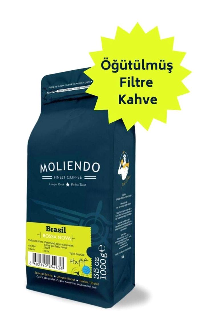 Moliendo Brasil Bossa Nova Brezilya Arabica Öğütülmüş Fitre Kahve 1 kg