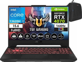 Asus Tuf Gaming F15 FX507VI-LP09604 Harici GeForce RTX 4070 Intel Core i7 13620H 16 GB DDR5 Ram 4 TB SSD 15.6 inç Full HD FreeDos Oyuncu Laptop + Zetta Çanta