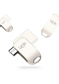 Linktech Lof-O516 Micro Premium Çift Taraflı USB 3.0 Usb Type-A 16 GB Flash Bellek Gümüş