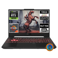 Asus TUF Gaming A15 FA507NU-LP030A3-CNT004 Harici GeForce RTX 4050 AMD Ryzen 7 7735HS 16 GB Ram 512 GB SSD 15.6 inç Full HD FreeDos Oyuncu Laptop
