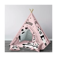 Instababyrooms 275 2-4 Yaş Üçgen Kızılderili Kız Prenses Oyun Çadırı Pembe