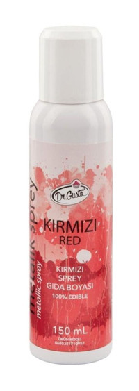 Dr. Gusto Kırmızı Su Bazlı Sprey Gıda Boyası 150 ml