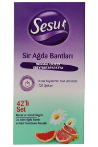 Sesu Greyfurt & Papatya Normal Ciltler 36 Adet Tüm Vücut Ağda Bandı