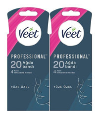 Veet Professional Hassas Ciltler 2x20 Adet Yüz Ağda Bandı