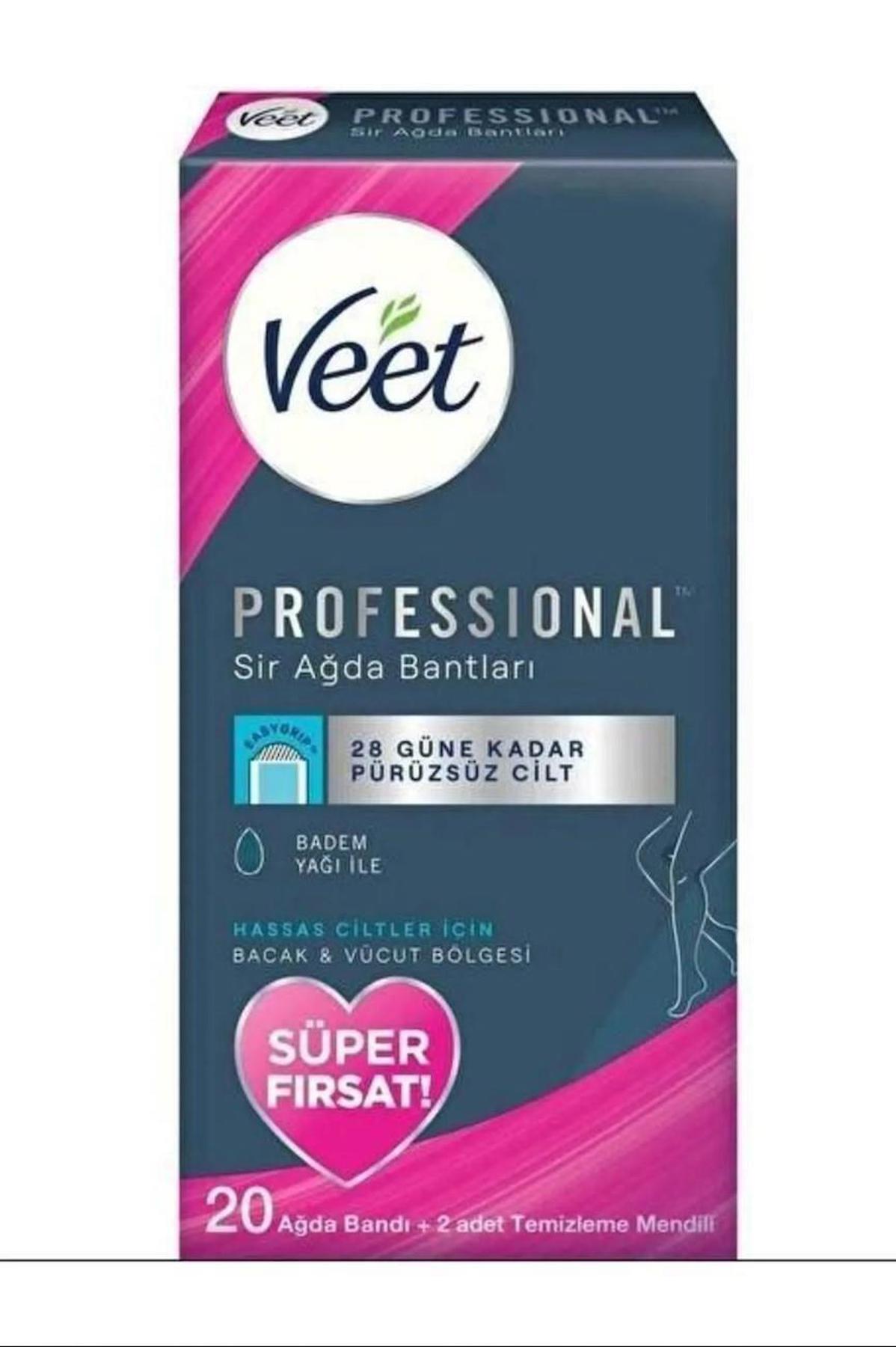 Veet Professional Hassas Ciltler 20 Adet Tüm Vücut Ağda Bandı