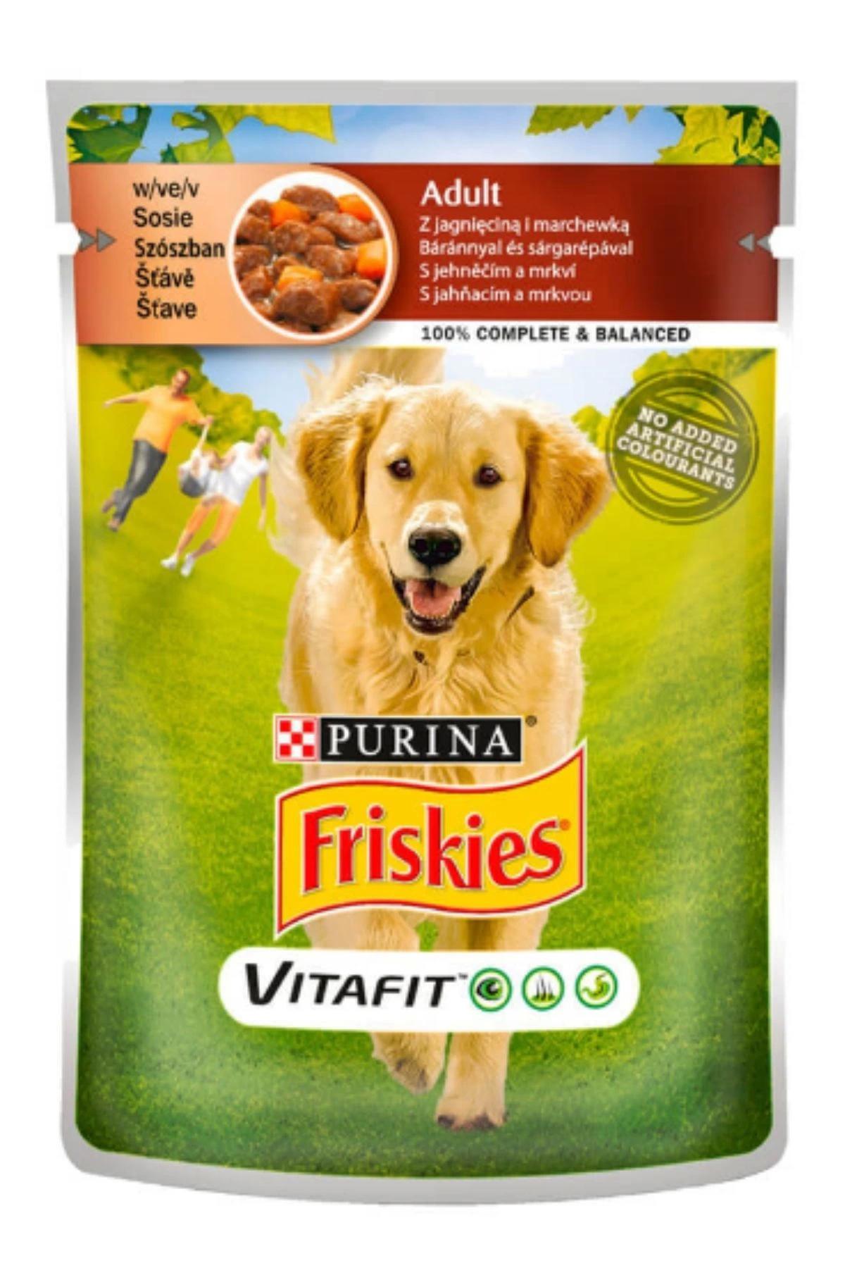 Friskies Vitafit Havuçlu-Kuzu Etli Parça Etli Yetişkin Yaş Köpek Maması 100 gr 20'li