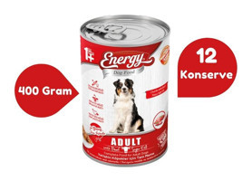 Energy Sığır Etli Parça Etli Yetişkin Yaş Köpek Maması 400 gr 12'li