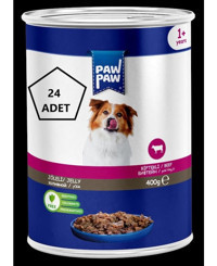 Paw Paw Biftek Jöleli Yetişkin Yaş Köpek Maması 400 gr 24'lü