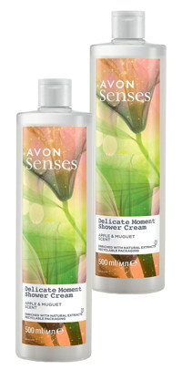 Avon Delicate Moment Elma-Müge Çiçeği Nemlendirici Duş Jeli 2x500 ml