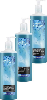 Avon Ocean Surge Deniz-Nane Duş Jeli 3x720 ml