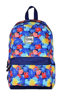 Hakan Çanta Uniq Çiçek Su Geçirmez 2 Gözlü Çok Renkli Lise Unisex Sırt Çantası