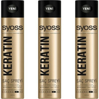 Syoss Islak Görünüm Keratinli Güçlü Saç Spreyi 3x400 ml