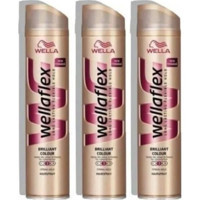 Wella Wellaflex Brillant Islak Görünüm Keratinli Güçlü Saç Spreyi 3x250 ml