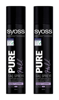 Syoss Pure Hold Islak Görünüm Keratinli Güçlü Saç Spreyi 2x300 ml