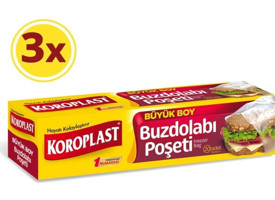 Koroplast Büyük Düz Buzdolabı Poşeti 3x20'li