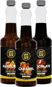 By Tüfekçi Çikolata-Fındık-Karamel Kahve Şurubu 3x750 ml