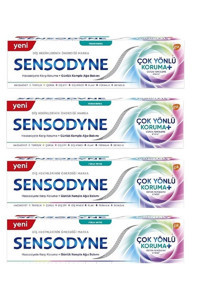 Sensodyne Çok Yönlü Koruma Naneli Florürlü Diş Macunu 4x75 ml