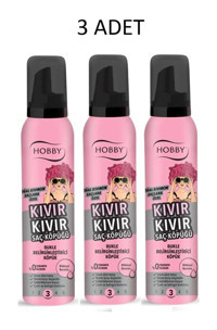 Hobby Kıvır Kıvır Dalgalı Saçlar İçin Şekillendirici Hacim Veren Saç Köpüğü 3x150 ml