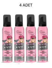Hobby Kıvır Kıvır Dalgalı Saçlar İçin Şekillendirici Hacim Veren Saç Köpüğü 4x150 ml