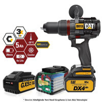 Cat DX13X 18 V Darbeli Akülü Çift Akülü Şarjlı Matkap