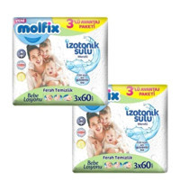 Molfix İzotonik Sulu Ferah Yenidoğan 180 Yaprak 2'li Islak Mendil